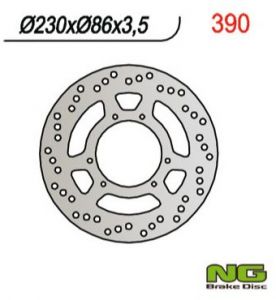 NG predný brzdový kotúč NG390 (230X86X3.5) (6X6.5MM), YAMAHA DT 125R '88-'05