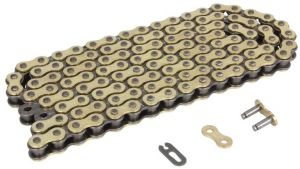 reťaz 520HDR2, JT CHAINS (bezokrúžková, zlatá, 118 článkov, rozpojovacia spojka