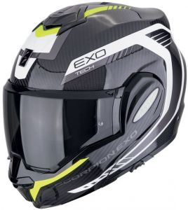SCORPION preklápacia prilba na motocykel EXO-TECH EVO CARBON COSY čierna/žltá