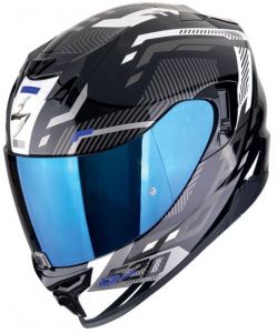 SCORPION prilba na motocykel EXO-520 EVO AIR RANKA (čierna/biela/modrá)