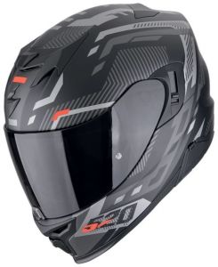 SCORPION prilba na motocykel EXO-520 EVO AIR RANKA (čierna/strieborná/červená)