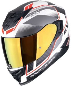 SCORPION prilba na motocykel EXO-520 EVO AIR LENA (biela/strieborná/červená)