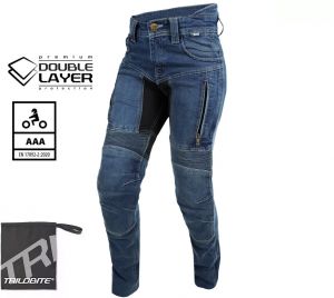 Dámske kevlarové džínsy TRILOBITE 25608 Parado Doublelayer AAA (slim, modrá)