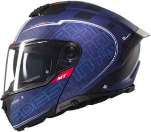 MT prilba na motocykel FU404SV ATOM 2 SV DESTINY (matná modrá/čierna)