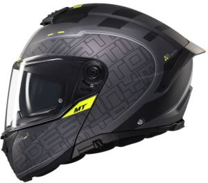 MT prilba na motocykel FU404SV ATOM 2 SV DESTINY (matná čierna/šedá/fluo)