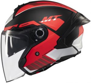 MT prilba na motocykel OF515SV COSMO SV CRUISER (matná červená/čierna/šedá)