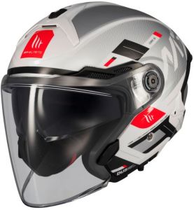 MT prilba na motocykel OF515SV COSMO SV SILENCE (biela/šedá)