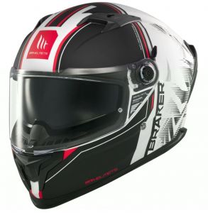 MT prilba na motocykel FF128SV BRAKER SV CHARM (matná čierna/biela)