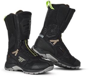 Topánky na motocykel SEVENTY DEGREES SD-BA6 STELVIO (čierna/piesková/žltá fluo)