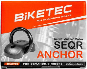 BIKETEC bezpečnostná kotva pre reťazové zámky (132x69 mm, držiak 15x75mm)