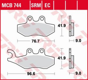 TRW LUCAS brzdové platničky (GF293), APRILIA, DERBI, PEUGEOT, PIAGGIO, LIBERTY