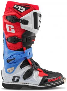 GAERNE topánky SG-12 REALM pre CROSS/ENDURO (červená/modrá/biela/čierna)
