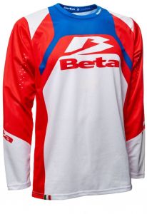 BETA dres na motocykel ENDURO GP (červená/biela/modrá)