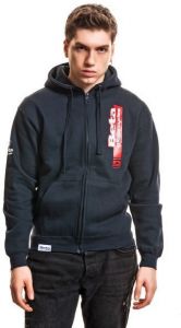 BETA mikina na zips PADDOCK HOODIE STRIPE (modrá/červená)