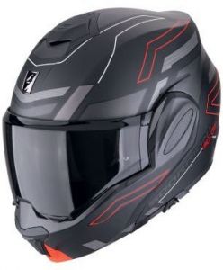 SCORPION prilba na motocykel EXO-TECH EVO CONQUER, čierna/červená