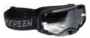 AIRSCREEN okuliare AERO EX 04 (čierna/šedá farba), číre plexi