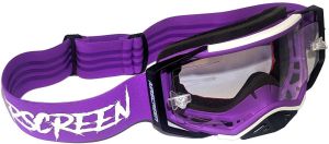 AIRSCREEN okuliare AERO EX 05 (fialová/biela/čierna farba), číre plexi