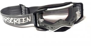 AIRSCREEN okuliare AERO EX 03 (sivá/biela/čierna farba), číre plexi