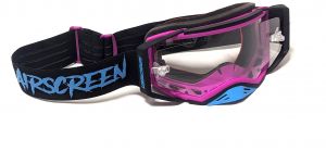 AIRSCREEN okuliare AERO EX 01 (čierna/modrá/purpurová farba), číre plexi