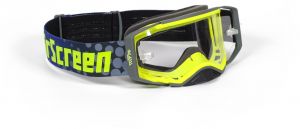 AIRSCREEN okuliare AERO EX Mario Roman 74 (šedá/modrá/žltá farba), číre plexi