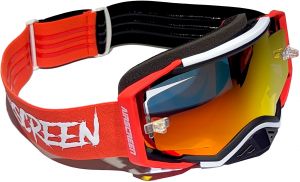 AIRSCREEN okuliare AERO EX 06 (červená/čierna/biela) irídiové červené plexi