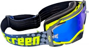 AIRSCREEN okuliare AERO EX Mario Roman 74 (šedá/modrá/žltá) irídiové modré plexi