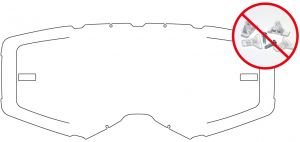 AIRSCREEN plexi pre okuliare AERO (číre) bez uzamykacieho systému