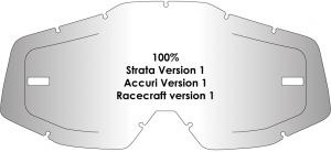 AIRSCREEN plexi pre okuliare 100% (číre), Strata/Accuri/Racecraft