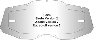 AIRSCREEN plexi pre okuliare 100% (číre), Strata 2/Accuri 2/Racecraft 2
