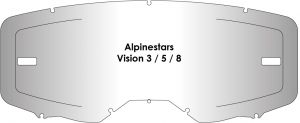 AIRSCREEN plexi pre okuliare ALPINESTARS (číre), Vision 3/5/8