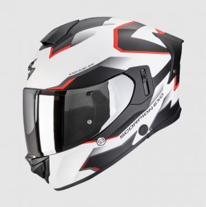 SCORPION prilba na motocykel EXO-530 AIR CLIP (matná čierna/biela/červená)
