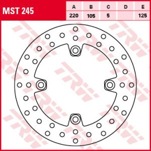 TRW LUCAS brzdový kotúč HONDA CBR 125 04-17, CRF 250 13-, CB 600 HORNET 98-06