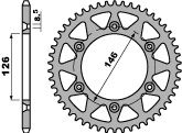 PBR 80849C45 rozeta pre reťaze typu 520 (49 zubov), SUZUKI RM/RMZ