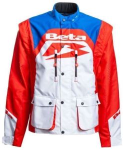 BETA bunda ENDURO GP JACKET (biela/modrá/červená)