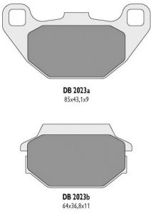 DELTA BRAKING DB2023OR-D brzdové platničky, KYMCO, SYM, KAWASAKI