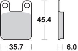 SBS 105HF brzdové platničky Street Standard, YAMAHA DT50R '04-, TZR50 03-, TOMOS