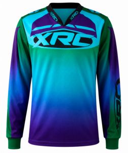 Detský motokrosový dres XRC MX PHOENIX Youth, zelená/fialová/modrá