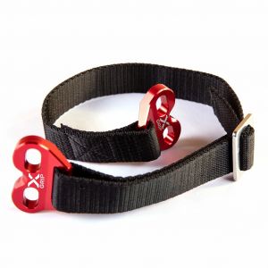 X-GRIP XG-2147 predný popruh na ťahanie motocykla so skrutkami (červená)