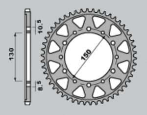 CHT 86039K rozeta (39 zubov) pre reťaze 530, YAMAHA FZS 600 FAZER 96-03, XJR1300
