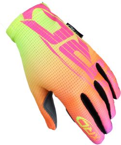 Detské motokrosové rukavice XRC MX PHOENIX Youth gloves, žltá/oranžová/ružová