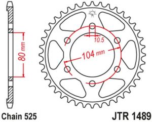 oceľová rozeta JTR1876.44, JT (44 zubov) SUZUKI GSX-R 600/750/1000, YAMAHA MT-07