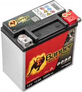 Batéria 12V, ETX 14L, 12Ah, 220A, BANNER Bike Bull AGM PRO 150x88x145