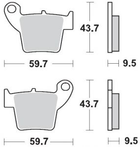 MOTO-MASTER brzdové platničky (GF176) HONDA CR 125/250 02-07/CRF 150R/250R/450R