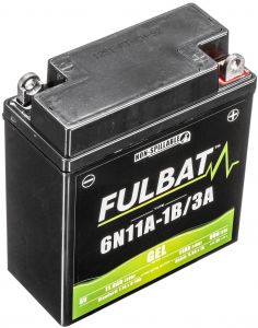 batéria 6V, 6N11A-1B/3A GEL, 11Ah, 90A, bezúdržbová GEL tech. 121x58x130 FULBAT
