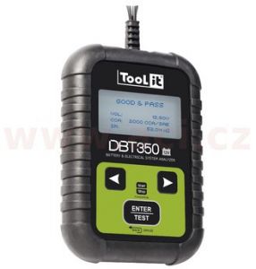 Tester batérií, napätie, prúd, dobíjanie, 12 V, 7 - 230 AH, DBT350 ŠTART/STOP