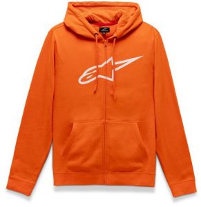 mikina AGELESS II FLEECE, ALPINESTARS (oranžová / biela)