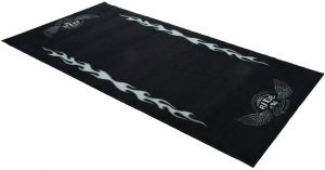 Textilný koberec pod motocykel FLAME L, OXFORD (šedá/čierna, 200 x 100cm)
