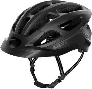 cyklo prilba s headsetom R1 EVO, SENA (matná čierna)