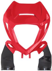 predná maska enduro BETA vr. krytov horného uloženia vidlíc, RTECH (červená)