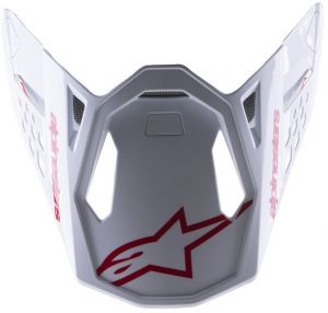 šilt pre prilby SUPERTECH S-M8 RADIUM 2, ALPINESTARS (červená/biela lesklá)